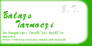 balazs tarnoczi business card